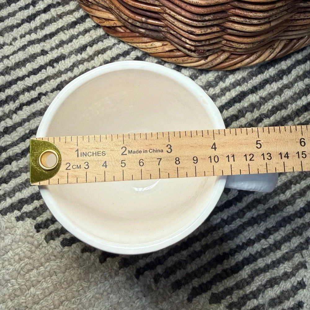 Pier 1 Imports Owl Coffee Mug Ironstone Rustic‎ Farmhouse Bird Cup